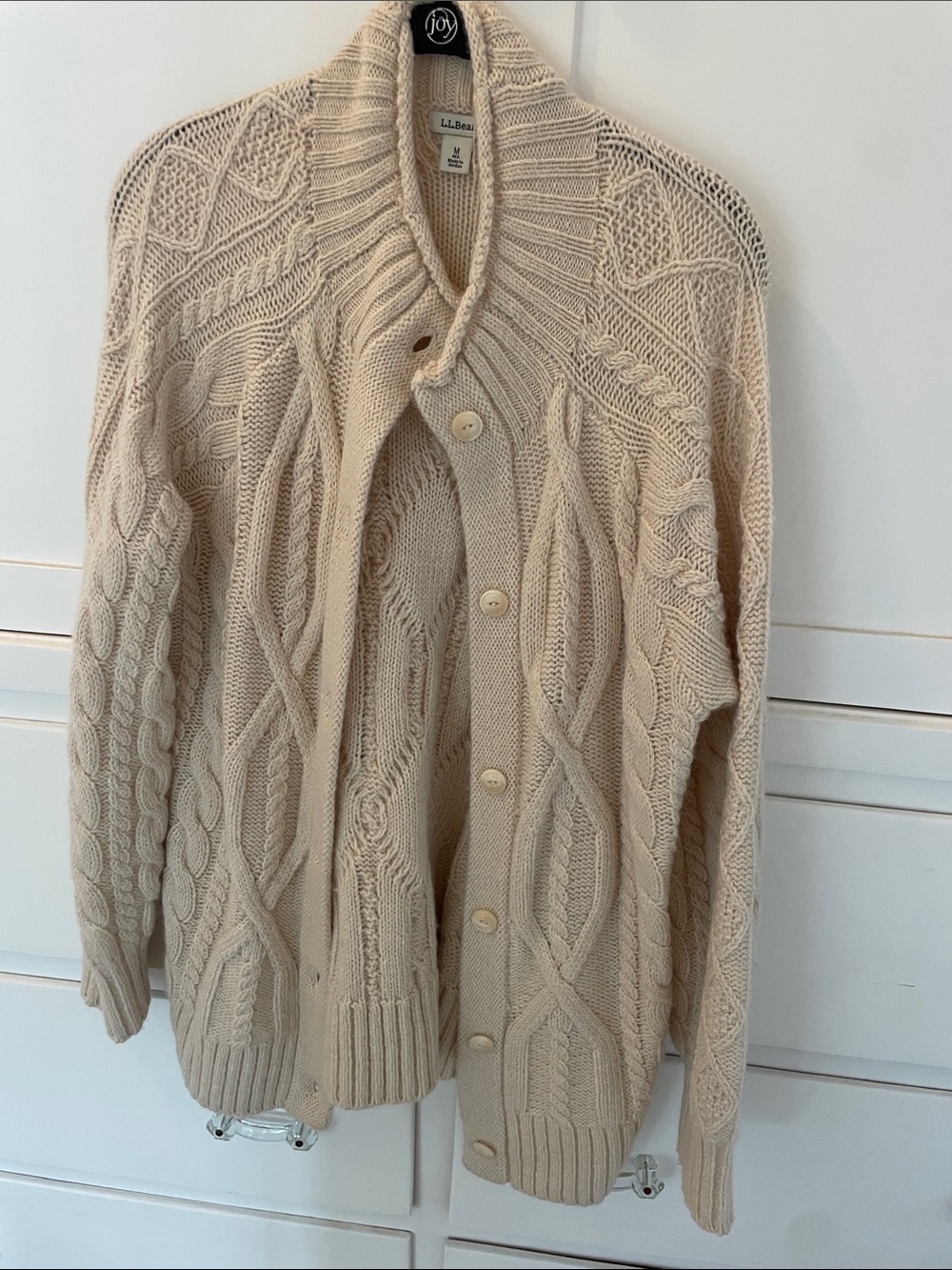 L.L. Bean Fisherman Cable-Knit Wool Sweater - size M